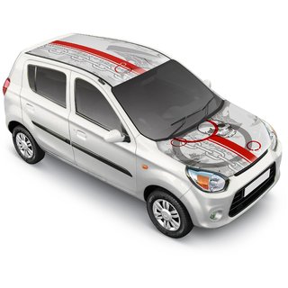 Buy Autographix Maruti Alto Car Bonnet Wrap - (58 inch x 36 inch