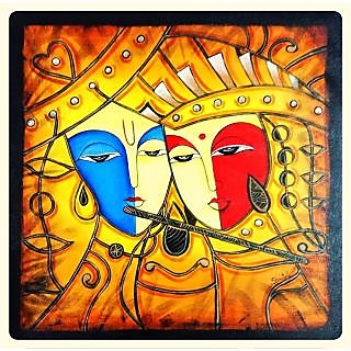 Radha Krishna Oil Canvas Painting Prices in India- Shopclues- Online  Shopping Store