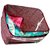 Kuber Industries™ Maroon 3 Layered Quilted Printed Transparent Multi Saree Cover (10-15 Sarees Capacity) - Set Of 5