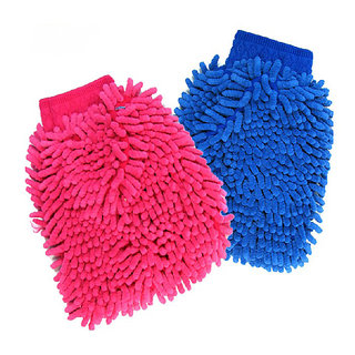 Gset of 2 Car Glove Cleaning Cloth Micro Fibre Hand Wash / table / laptop