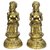 Brass Oil Lamp Diya Lady With Flower Sitting Statue Pair By Bharat Haat BH00701