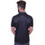 FILIC Men's Polo Neck Half Sleeve Gym Sporty Dry Fit Polyester Cotton Blend Black T Shirt