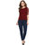 Miss Chase Women's Maroon Round Neck Half Sleeves Basic Solid/Plain Top