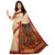 Yuvanika Beige Bhagalpuri Silk Printed Saree With Blouse