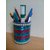 Designer Pen Stand-Blue and Pink (Medium Size)