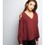 Combo Of 2 Pink And Burgundy Cold Shoulder Top