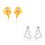 Mahi Gold  Rhodium Plated Combo Of Four Small Stud Earrings With Crystals For Women CO1104628M