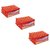 Kuber Industries Saree Cover Set of 3 Pcs in Bandhani Cloth Material (Red)
