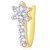 Oviya Gold Plated Floral Nose Pin with CZ for Women NR1100154G