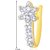Oviya Gold Plated Floral Nose Pin with CZ for Women NR1100154G