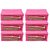 Kuber Industries Non Woven Saree Cover 6 Pcs combo (Pink)