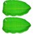Hua You 11 inch Banana Leaf Shape South Indian Dinner Lunch Serving Melamine Platter Plate For All Occasions - 2 Pcs