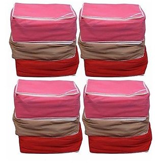Kuber Industries trade; Designer Non woven Saree cover 12 pcs combo / Wardrobe Organiser/Regular Clothes Bag