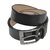 Men's leather black belt with buckle