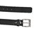 Men's leather black belt with buckle
