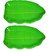 Hua You 16 inch Banana Leaf Shape South Indian Dinner Lunch Serving Melamine Platter Plate For All Occasions - 2 Pcs