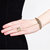 JewelMaze Gold Plated Gold Finger Ring Hand Chain Bracelet -AAB1424 for Women