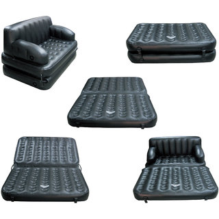 Comfort Quest 5 in 1 Portable Inflatable Double Air Sofa Bed Mattress ...