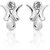 Mahi Silver Plated  Silver Studs For Women