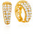 Mahi Gold Plated Scintillate Delight Earrings (ER1108485G)