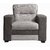 Boca Fabric One Seater Sofa In Grey Color