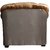 Bradenton Fabric One Seater Sofa In Brown & Cream Color