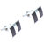 FashBlush Alloy Stripes Black and Silver Cufflink set ( Product code FB44039)