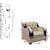 Homestead Leatherite One Seater Sofa In Off White Color