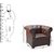 Ocala Leatherite One Seater Sofa In Brown Color