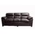 Glade Leatherite Three Seater Sofa In Dark Chocolate Color