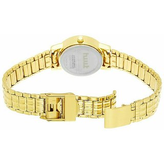 Buy Mark regal blak dail brwon leather strap mens watch with golden ...