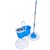 modern magic 360 Spin Floor Cleaning Easy Bucket Steel Mop with 2 Microfiber Heads (Multi Color)