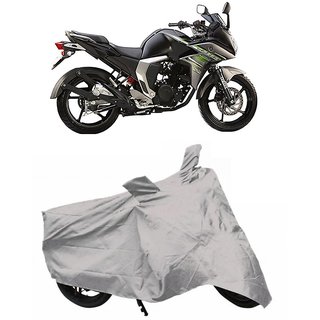 De AutoCare Premium Quality Silver Matty Two Wheeler Bike Body Cover For Yamaha Fazer