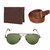 iLiv combo - Green Aviator Brown wallet and Brown Belt