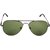 Stylish- Green Aviator Sunglasses Brown And Black Wallets