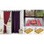 Azaani Beautiful 2 Solid Door Curtains With 1 Red Jute Seating Mat & Two Bathmat ,AZ2SOLIDCURTAIN1REDSITTINGMAT2BATHMAT-208