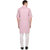 RG Designers 3/4 Sleeves Pink  White Modi kurta  Pyjama Set For Men-RGMODIPINK-48