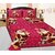 Attractivehomes Beautiful Cotton Cartoon Printed Double Bedsheet With 2 Pillow Covers