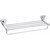 Fortune 4-piece Chrome Finish Stainless Steel Bathroom Accessories Set Towel Rack/ Towel Ring/ Toothbrush holder/ Soap