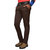 American Noti Stretchabel Brown Cotton Lycra Chinos Men's Trouser