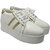 Sammy Womens White And Gold Sneakers Shoes