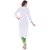 Mystique India White kurti with green hand embroidery