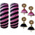 Handmade Baby Pink and Black Silk Thread Bangles  and Earrings set for Women