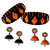 Handmade  Orange and Black  Silk Thread Bangles  and Earrings set for Women 001