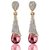 Mahi Gold Plated Pink Alloy Dangle Earrings for Women