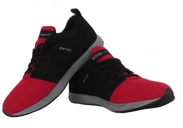 Buy SEGA Red/Black Running Shoes Online 