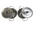 Stainless Steel Serving Handis With Lids (Set of 2 Pcs.)