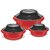 Milton Microwow Plastic Casserole Gift Set, 3-Pieces, RED