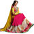 Deep Fashion Yellow Georgette EMBROIDERY  Saree With Bloues Pic