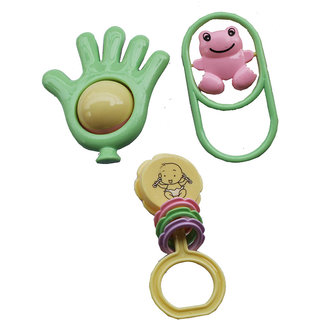Baby First Rattle - Set Of 3 (Multicolour)